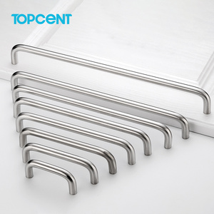 TOPCENT furniture hardware Stainless steel t bar handle bedroom kitchen hardware wardrobe door hollow cabinet drawer handle