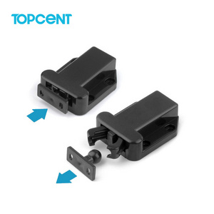 TOPCENT Plastic push to lock latch & nylon Release door latch hidden Door Catches Door Closer by Press switch hidden lock