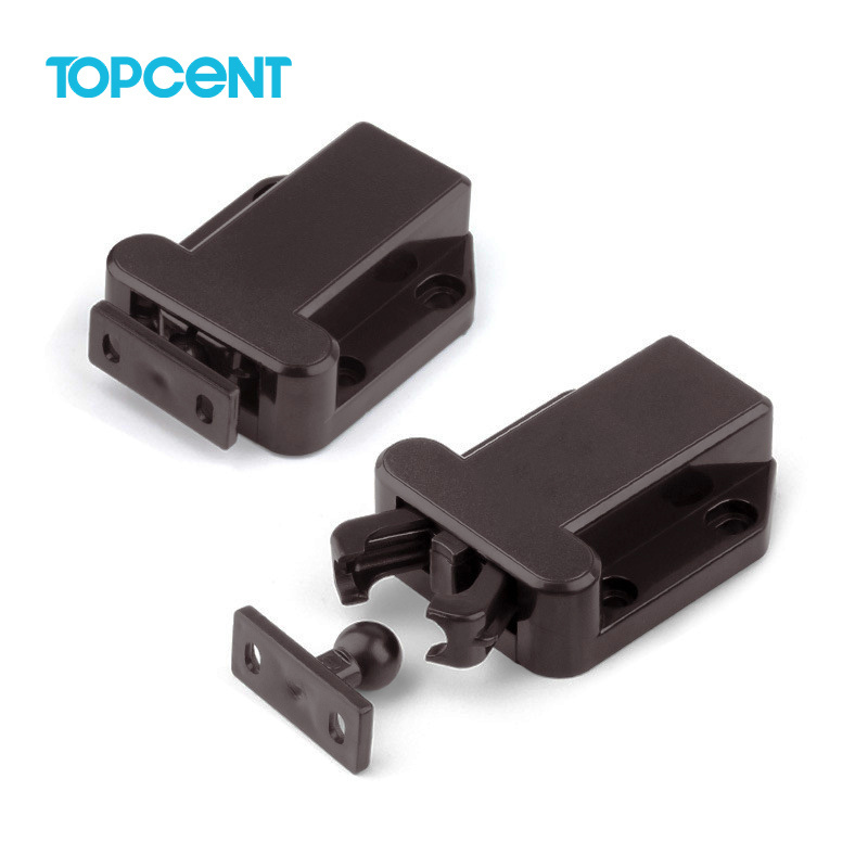 TOPCENT Plastic push to lock latch & nylon Release door latch hidden Door Catches Door Closer by Press switch hidden lock