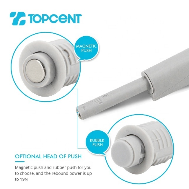 TOPCENT kitchen cabinet plastic push open system cupboard door openers magnetic catch latch