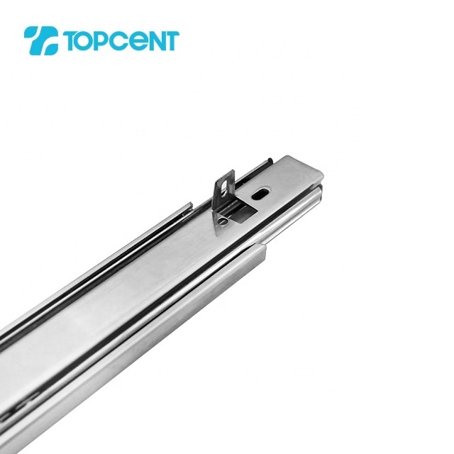 Topcent ball bearing soft close telescopic kitchen cabinet drawer slide with hook