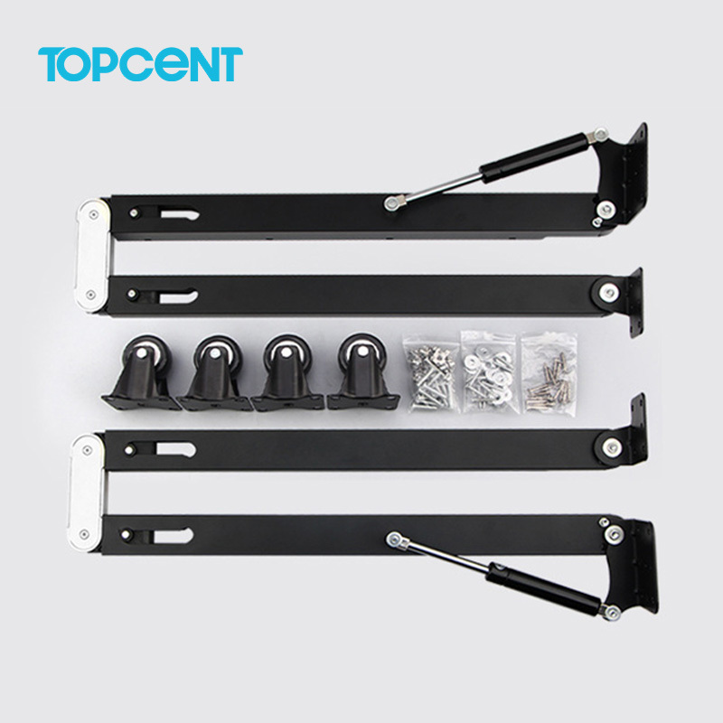 TOPCENT folding extension table slide telescoping table mechanism