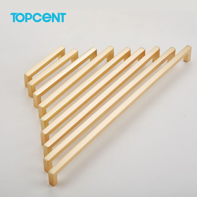 TOPCENT Modern style  furniture handle kitchen pull cabinet solid square bar handle