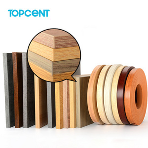 TOPCENT Furniture accessories Edge Decoration Solid Color Woodgrain PVC Lipping White PVC/ABS/Acrylic edge Banding Tape