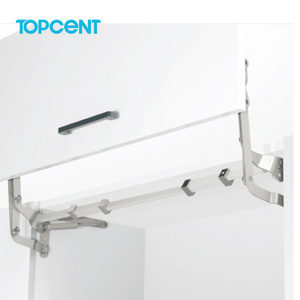 TOPCENT Furniture hardware accessories lift up self closing mechanism flap system pneumatic cabinet support