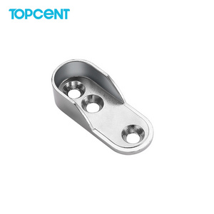 TOPCENT wardrobe hanging Clothes Tube Support rail Closet Rod Pole End Bracket Thickening Holder