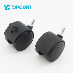 TOPCENT Manufacturer Heavy Duty Furniture Cabinet Plastic Office Chair Caster Wheel