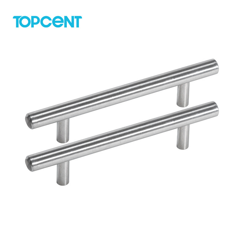 TOPCENT OEM Stainless steel brushed nickel Kitchen Door Pull  T Bar Cabinet Handle home hardware