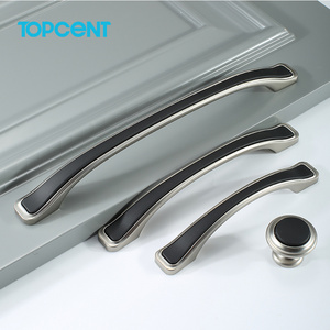 TOPCENT Matte Black Cabinet Hardware Black Cabinet Pulls Knobs Furniture handles