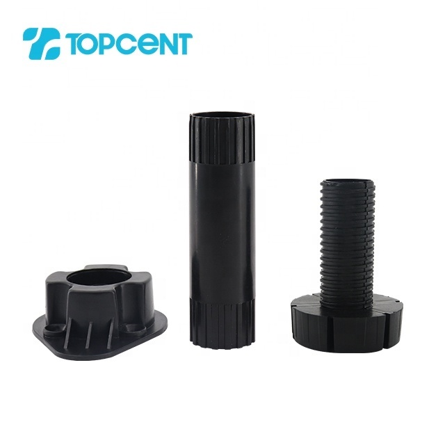 TOPCENT furniture fittings ABS/PP kitchen legs plastic adjustable leveling furniture feet