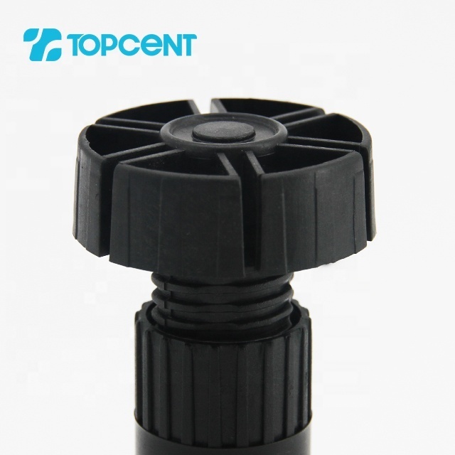 TOPCENT furniture fittings ABS/PP kitchen legs plastic adjustable leveling furniture feet