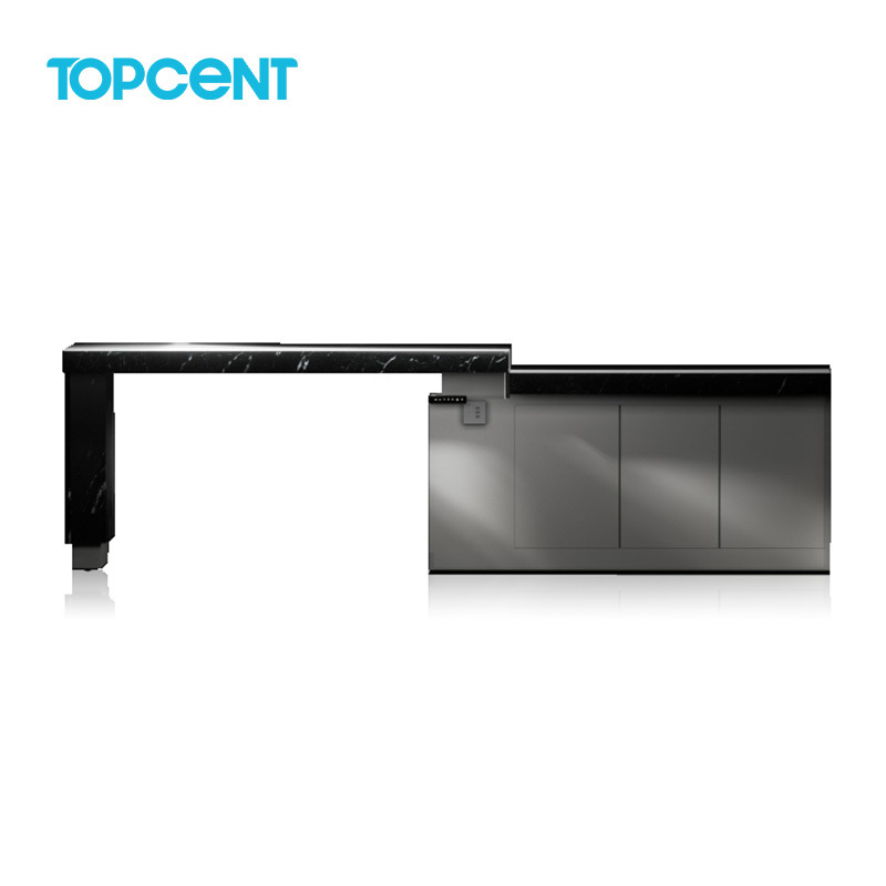 TOPCENT Extending Table Kitchen Island Peninsula Light Aluminum Alloy extension Folding Sliding Table Top Mechanism