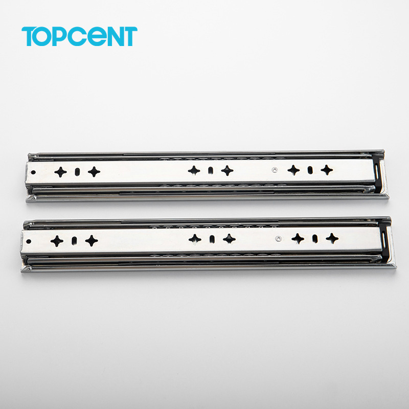 Topcnet Full Extension Kitchen Stainless Steel Drawer Slide Channel Side Mount Heavy Duty Soft Close Drawer Slide