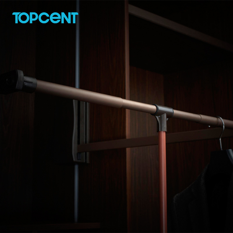 Topcent Wardrobe clothes lifter Hydraulic Heavy Duty Soft Close Pull Down Wardrobe Lift Organizer