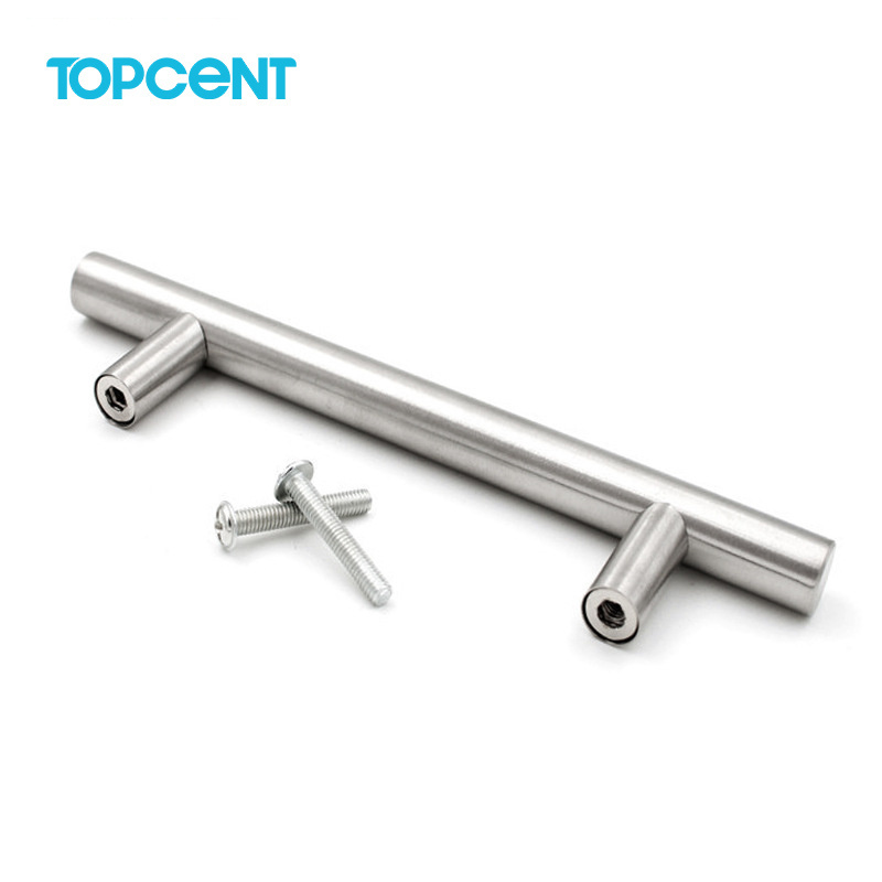 Topcent Furniture T bar Cabinet Door Handle Stainless Steel Pulls Knobs Kitchen Drawer Handles