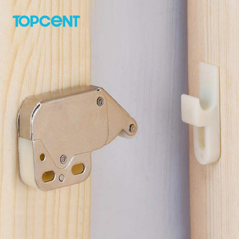 Topcent Cabinet Hardware Push To Open Touch Release Lock Spring Mini Tip Latch Lock Set Door Latch