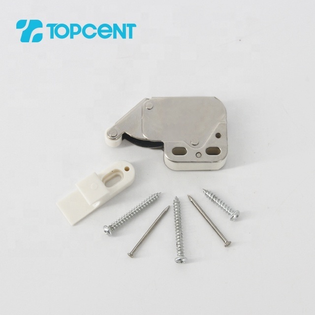 Topcent Mini Latch Automatic Touch Push to Open System Cabinet Cupboard Spring Press Open Door Catch Tip Touch Push Latch