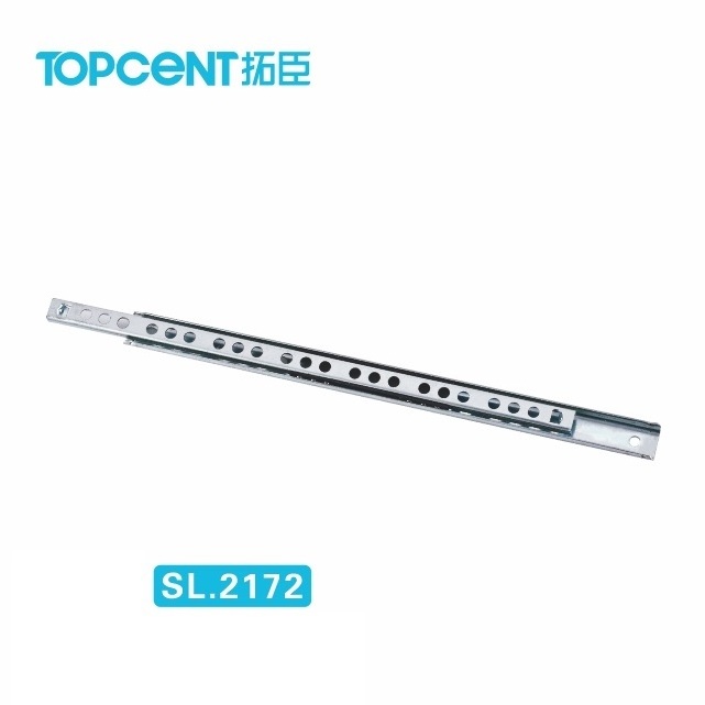 Tocpent 27mm Side Mount Ball Bearing Drawer Runners Telescopic Channel Plastic Furniture Drawer Slides