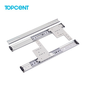 Topcent Wholesale Cabinet Pocket Door System 35mm Ball Bearing Sliding Rail Furniture Drawer Lifter Sliders Pocket Door Slide