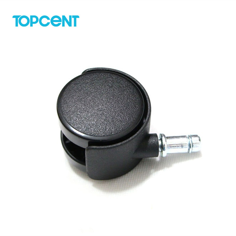 TOPCENT 2 Inch Nylon Plastic Replacement Caster Swivel Furniture Wheels Floor Protecting Office Chair Swivel Caster