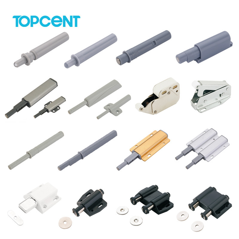 Topcent Cabinet Push Open Catch Touch Latch Magnetic Tip Damper Buffer Drawer Door Push to Open System