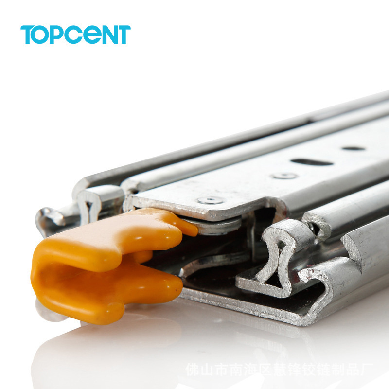 Topcent Side Mount Heavy Duty Self Closing Full Extension Ball Bearing Telescopic Channel Drawer Slide