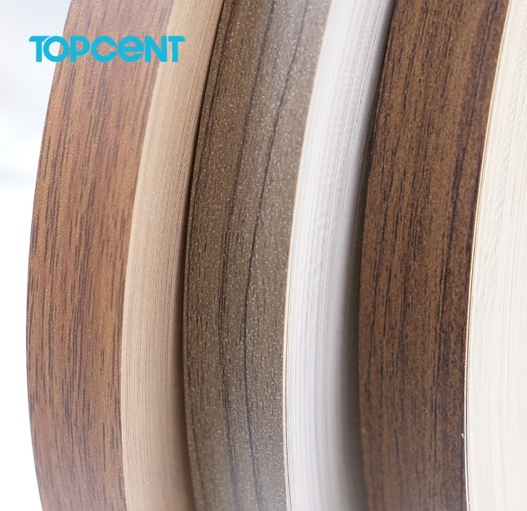 Topcent Furniture Cover Wood Grain Series Melamine Plastic 3D Acrylic Pvc Mdf Edge Banding Tape