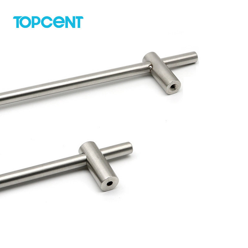 TOPCENT Cabinet Pulls Hardware Brushed Nickel Square Bar Drawer Door Handles