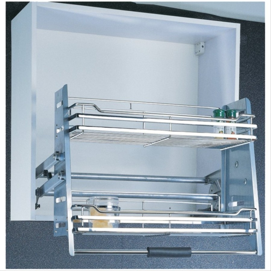 Topcent Kitchen Cabinet Lift System Pull Down Elevator Dish Basket For Higher Storage