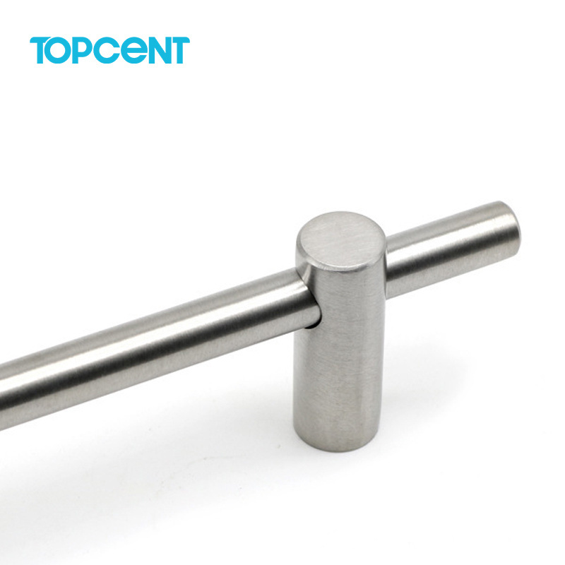 TOPCENT Cabinet Pulls Hardware Brushed Nickel Square Bar Drawer Door Handles