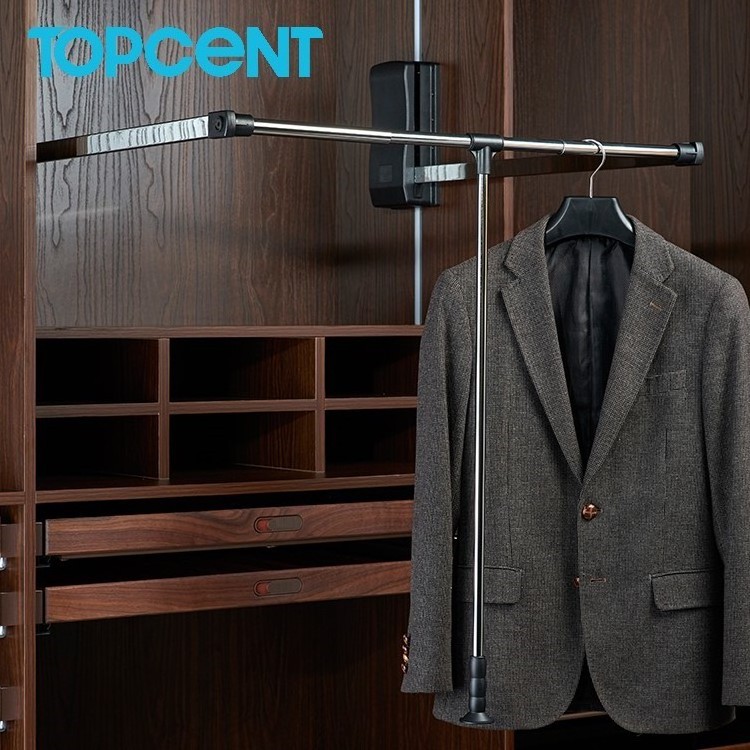 TOPCENT Checkroom Storage System Closet Accessories Lift and Hang Hangers