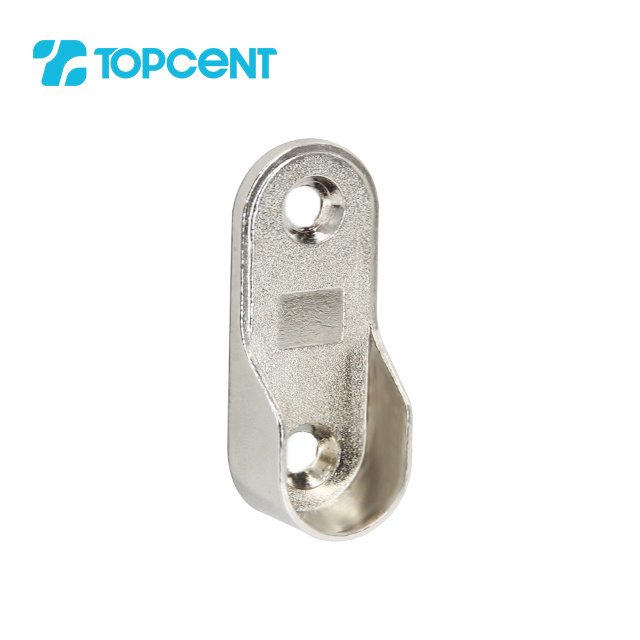 Tocpent Closet Wardrobe Hanging Rail Rod End Support Flange Socket Tube Bracket Support Holder