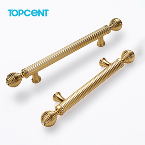 Topcent Crystal Handle Cabinet Knobs Gold Kitchen Cabinet Handles Door Drawer Knobs Wardrobe Pulls