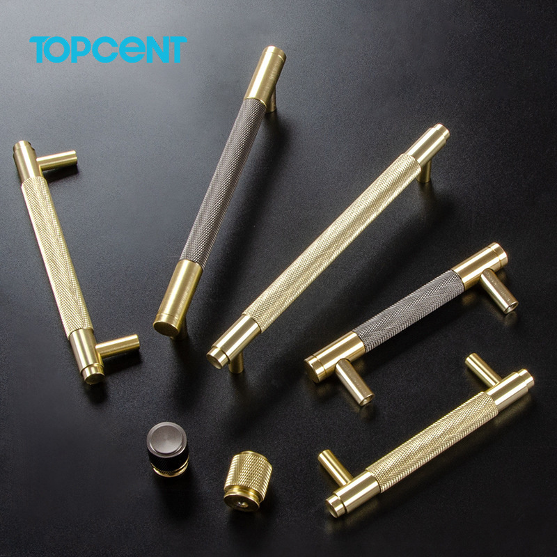 Topcent Zinc Alloy Long Black Gold Cabinet Pulls Door Knobs Furniture Wardrobe Decoration Kitchen Handles