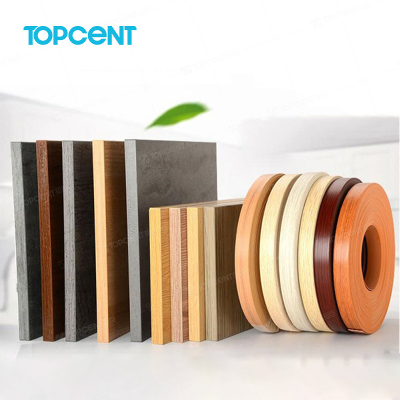 Topcent Furniture Cover Wood Grain Series Melamine Plastic 3D Acrylic Pvc Mdf Edge Banding Tape