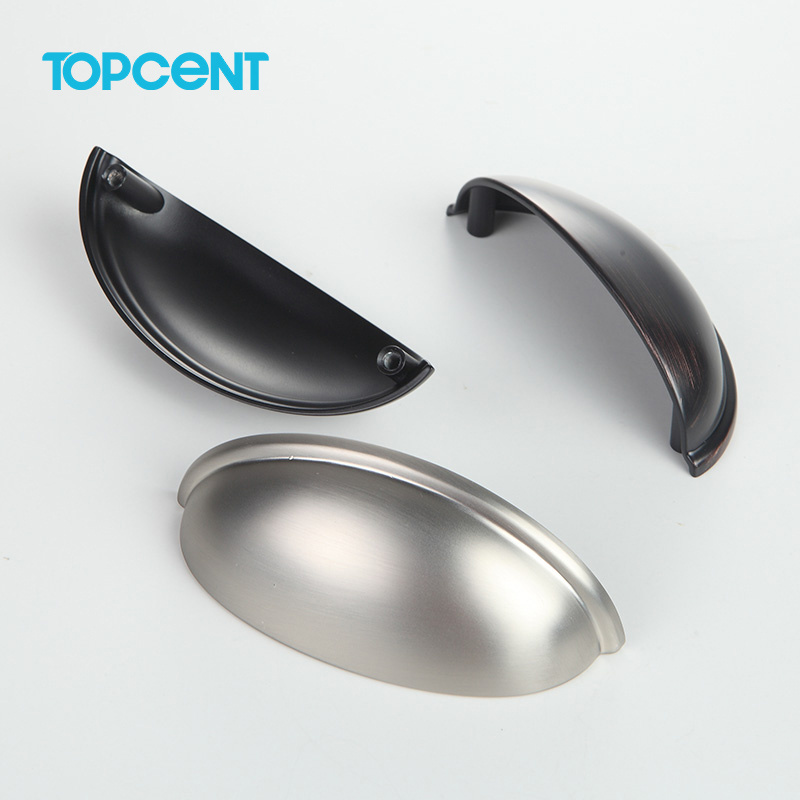 Topcent Furniture Shell Vintage Cabinet Pull Handles Cupboard Door Knobs Drawer Cup Pull Handle