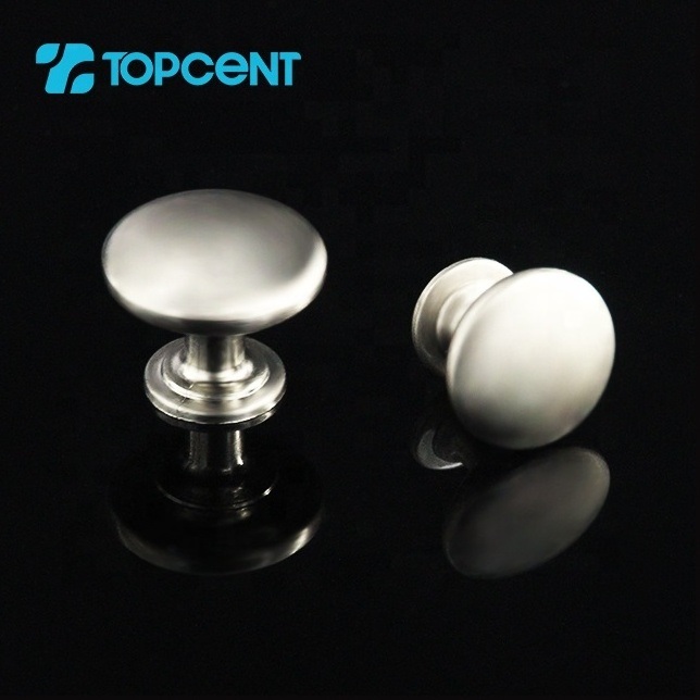 Topcent Small round Stainless Steel Pull Handle for Kitchen Bedroom Furniture Cabinet Door and Drawer Fittings