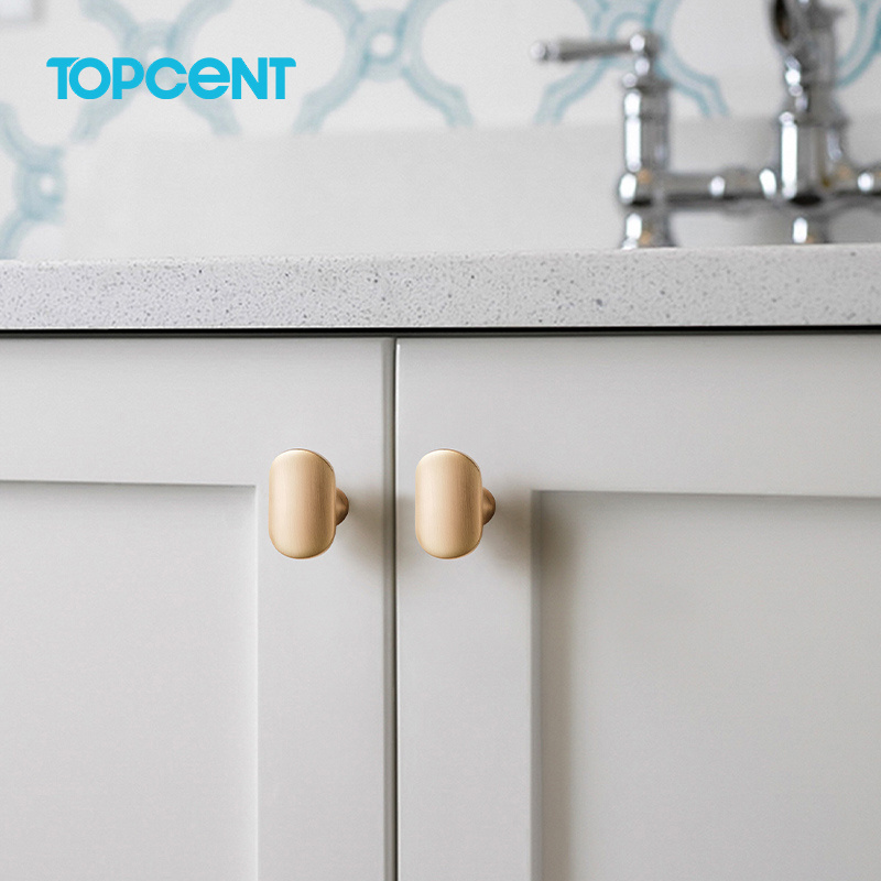 Topcent OEM Zinc Kitchen Furniture Cabinet Handle Door Knob Gold And Black Push Long Profile Closet Handles