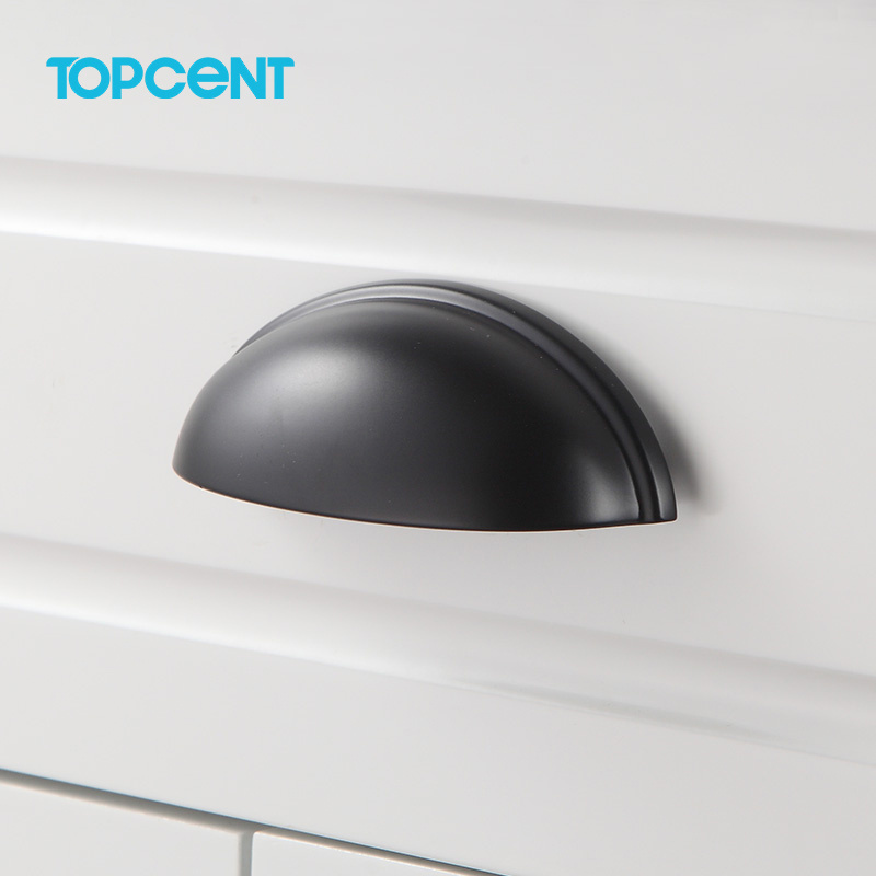 Topcent Furniture Shell Vintage Cabinet Pull Handles Cupboard Door Knobs Drawer Cup Pull Handle