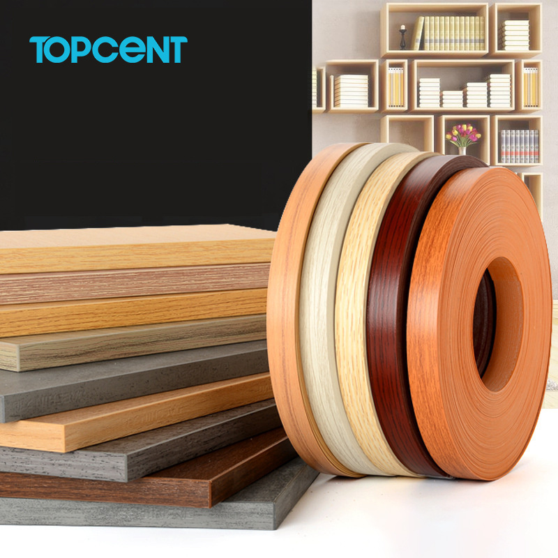 Topcent Furniture Cover Wood Grain Series Melamine Plastic 3D Acrylic Pvc Mdf Edge Banding Tape