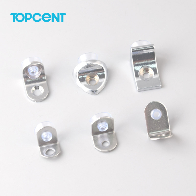 TOPCENT Furniture Hardware Zinc alloy Glass Shelf Support Cabinet Shelf Pegs Holder Support Bracket Pins