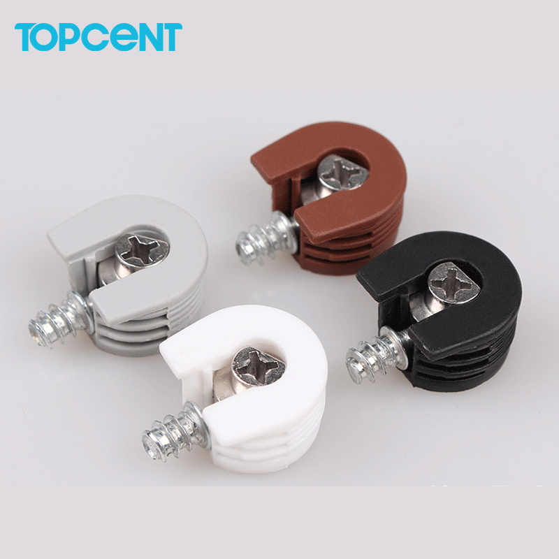 TOPCENT Furniture Wood Fastener Connecting Bolt Cam Plastic Shelf Rafix Cabinet Fitting