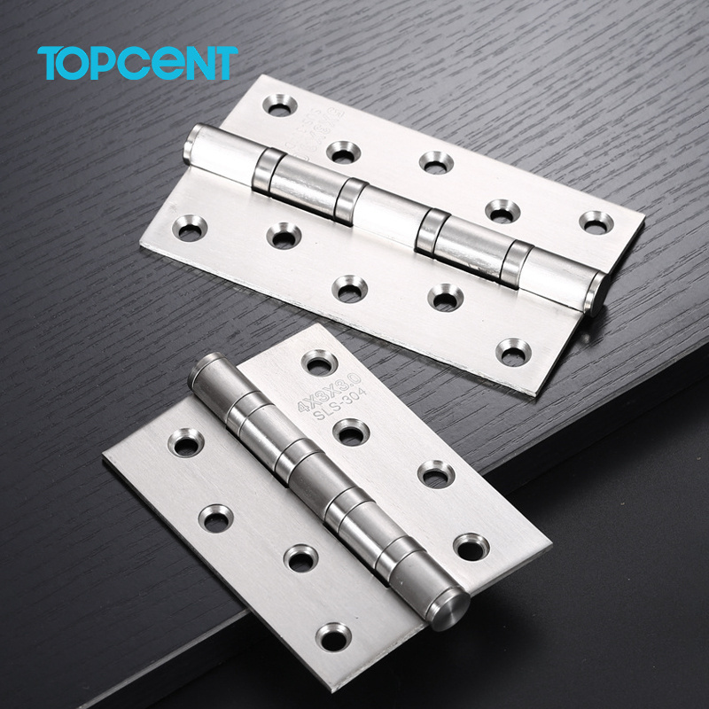 Topcent Furniture Accessories 5 Ball Bearing Stainless Steel Brushed Nickel Hinge Butt Door Hinge