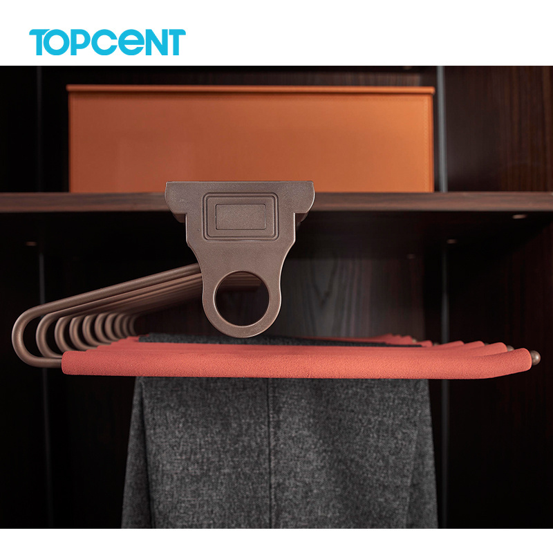 Topcent Top Mounted Push and Pull Multi-Function Trousers Racks Closet Organizer