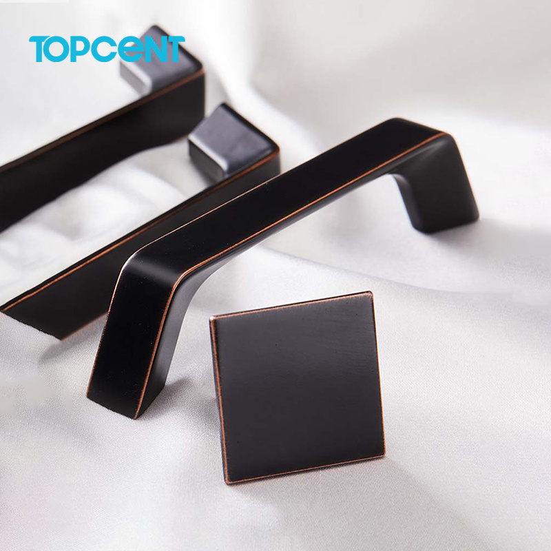 Topcent Luxury Kitchen Furniture Handle Cabinet Pull Door Knobs For Interior Doors