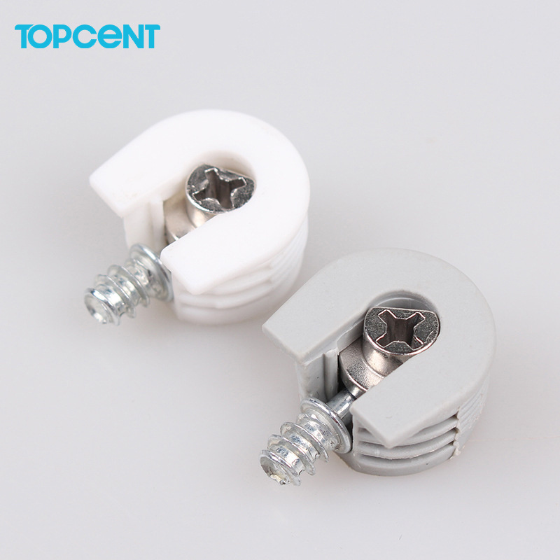 TOPCENT Furniture Wood Fastener Connecting Bolt Cam Plastic Shelf Rafix Cabinet Fitting