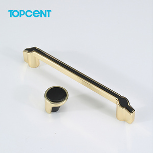 Topcent Furniture Handles Home Hardware Zinc Alloy Modern Cabinet Knob Pulls Drawer Door Handle