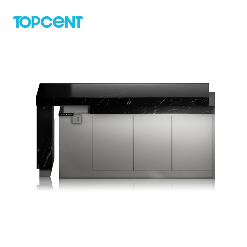 TOPCENT Extending Table Kitchen Island Peninsula Light Aluminum Alloy extension Folding Sliding Table Top Mechanism