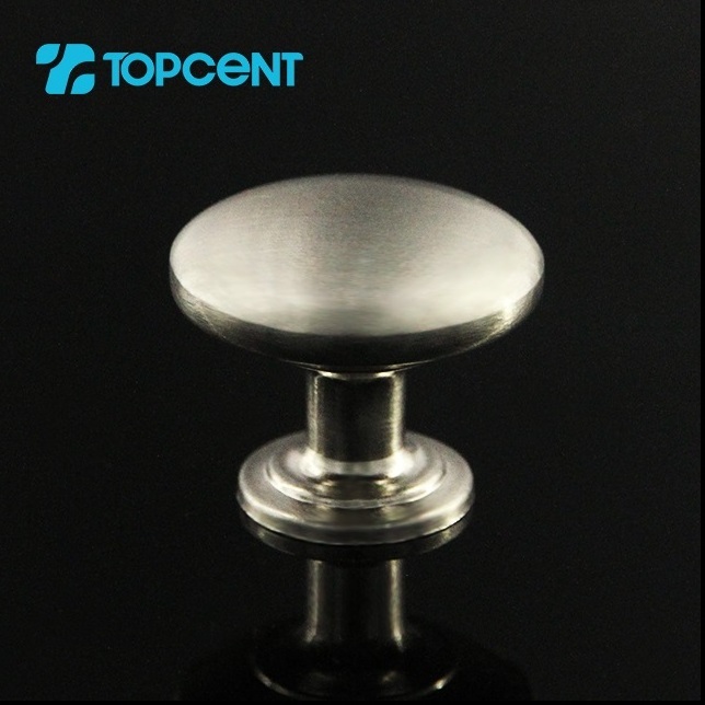 Topcent Small round Stainless Steel Pull Handle for Kitchen Bedroom Furniture Cabinet Door and Drawer Fittings