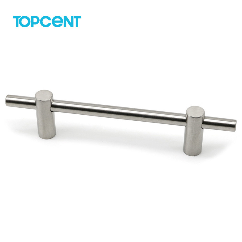 TOPCENT Cabinet Pulls Hardware Brushed Nickel Square Bar Drawer Door Handles